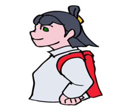 A Japanese Cheer Leader is hastling. sticker #5697793