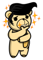Funny and cute bear sticker #5698413