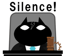 Black cat lawyer "KING" sticker #5698893