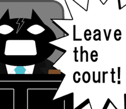 Black cat lawyer "KING" sticker #5698894