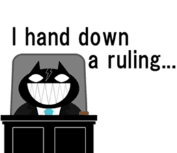 Black cat lawyer "KING" sticker #5698895