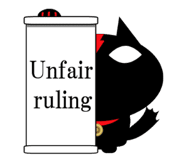 Black cat lawyer "KING" sticker #5698898