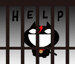 Black cat lawyer "KING" sticker #5698912