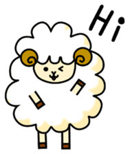 pretty sheep (English ver) sticker #5700516