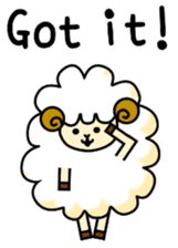 pretty sheep (English ver) sticker #5700519