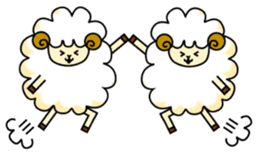 pretty sheep (English ver) sticker #5700520