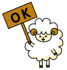 pretty sheep (English ver) sticker #5700524