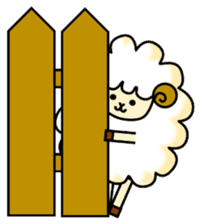 pretty sheep (English ver) sticker #5700526