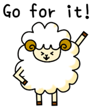 pretty sheep (English ver) sticker #5700528