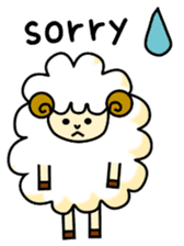pretty sheep (English ver) sticker #5700536