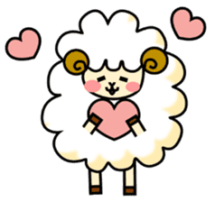 pretty sheep (English ver) sticker #5700537