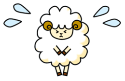 pretty sheep (English ver) sticker #5700538