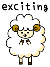 pretty sheep (English ver) sticker #5700539