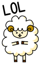 pretty sheep (English ver) sticker #5700540