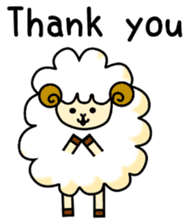 pretty sheep (English ver) sticker #5700541