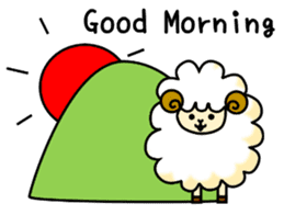 pretty sheep (English ver) sticker #5700545