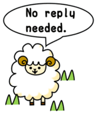 pretty sheep (English ver) sticker #5700547