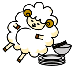 pretty sheep (English ver) sticker #5700553