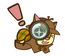 Detective Cat Sticker sticker #5701601