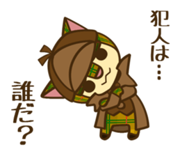 Detective Cat Sticker sticker #5701609