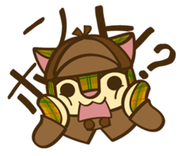 Detective Cat Sticker sticker #5701631