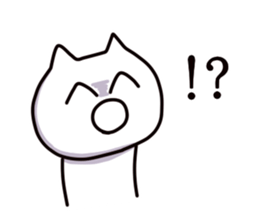 Smiling face cat sticker #5702602