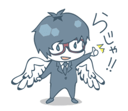 Suit and glasses is the angel sticker #5702716
