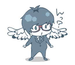 Suit and glasses is the angel sticker #5702717