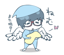 Suit and glasses is the angel sticker #5702722