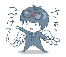 Suit and glasses is the angel sticker #5702725