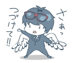 Suit and glasses is the angel sticker #5702725