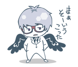 Suit and glasses is the angel sticker #5702728