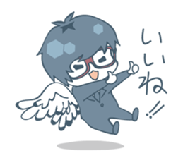 Suit and glasses is the angel sticker #5702737