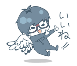 Suit and glasses is the angel sticker #5702737