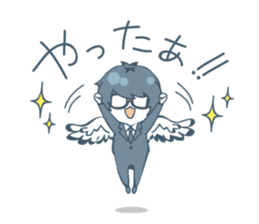 Suit and glasses is the angel sticker #5702738