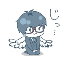 Suit and glasses is the angel sticker #5702739