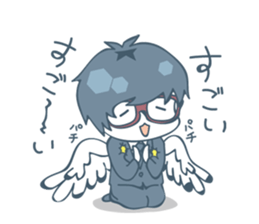 Suit and glasses is the angel sticker #5702742