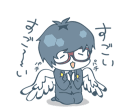 Suit and glasses is the angel sticker #5702742