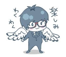 Suit and glasses is the angel sticker #5702743