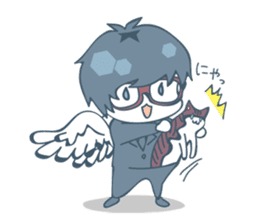 Suit and glasses is the angel sticker #5702745