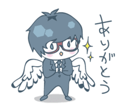 Suit and glasses is the angel sticker #5702746