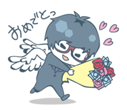 Suit and glasses is the angel sticker #5702747