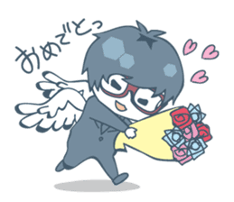 Suit and glasses is the angel sticker #5702747