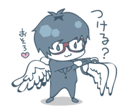 Suit and glasses is the angel sticker #5702750