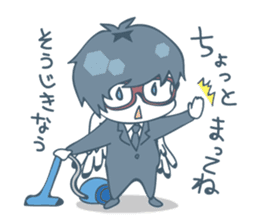 Suit and glasses is the angel sticker #5702752