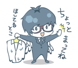 Suit and glasses is the angel sticker #5702753