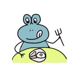 Frog of one year sticker #5702760
