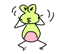 Frog of one year sticker #5702786