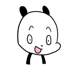 Cute panda dog sticker #5703076