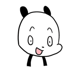 Cute panda dog sticker #5703076